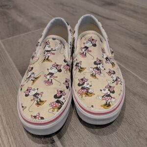 Disney Cream and Pink Sneakers Floral Slip-On